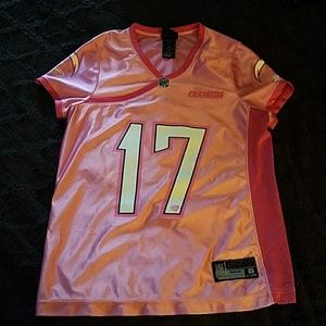 L.A. chargers pink Rivers Jersey size small